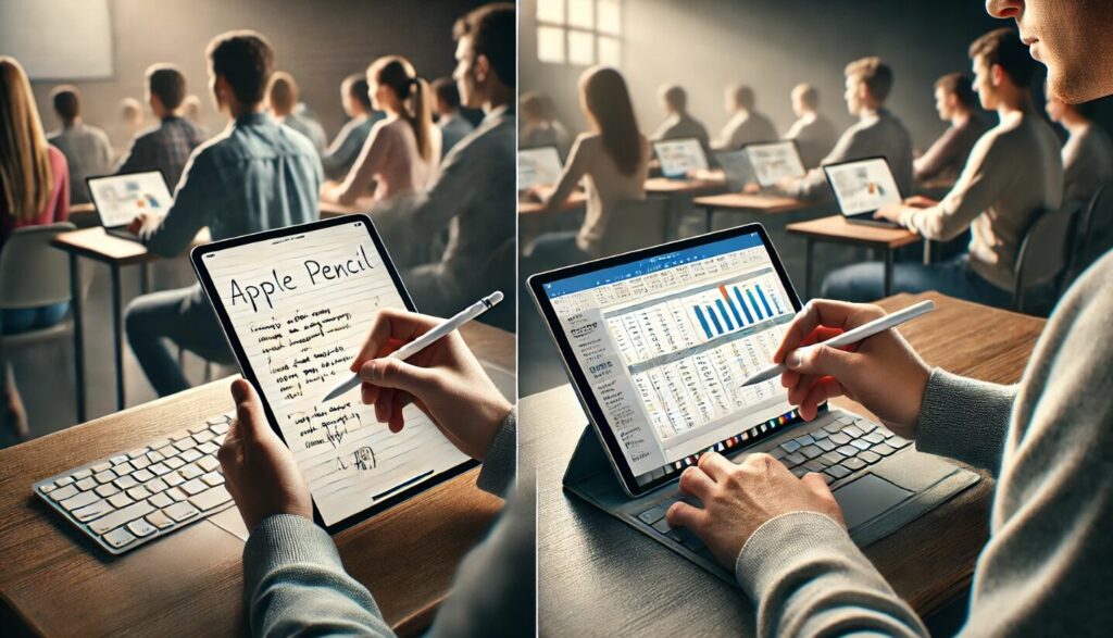 iPadとSurfaceをノート代わりにする重さや大きさ比較